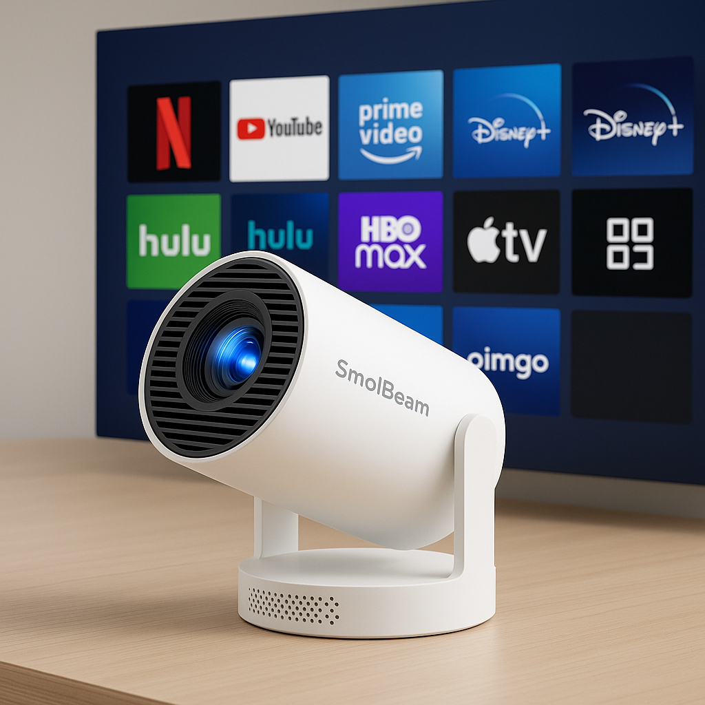 SmolBeam™ Mini Projector – Turns Any Wall Into a 120” Theater
