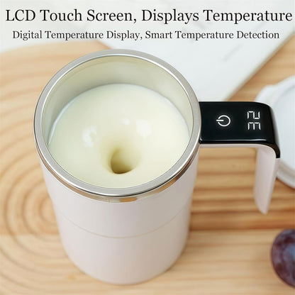 VortexBrew™ Self-Stirring Mug (USB Rechargeable, 12oz Stainless Steel)