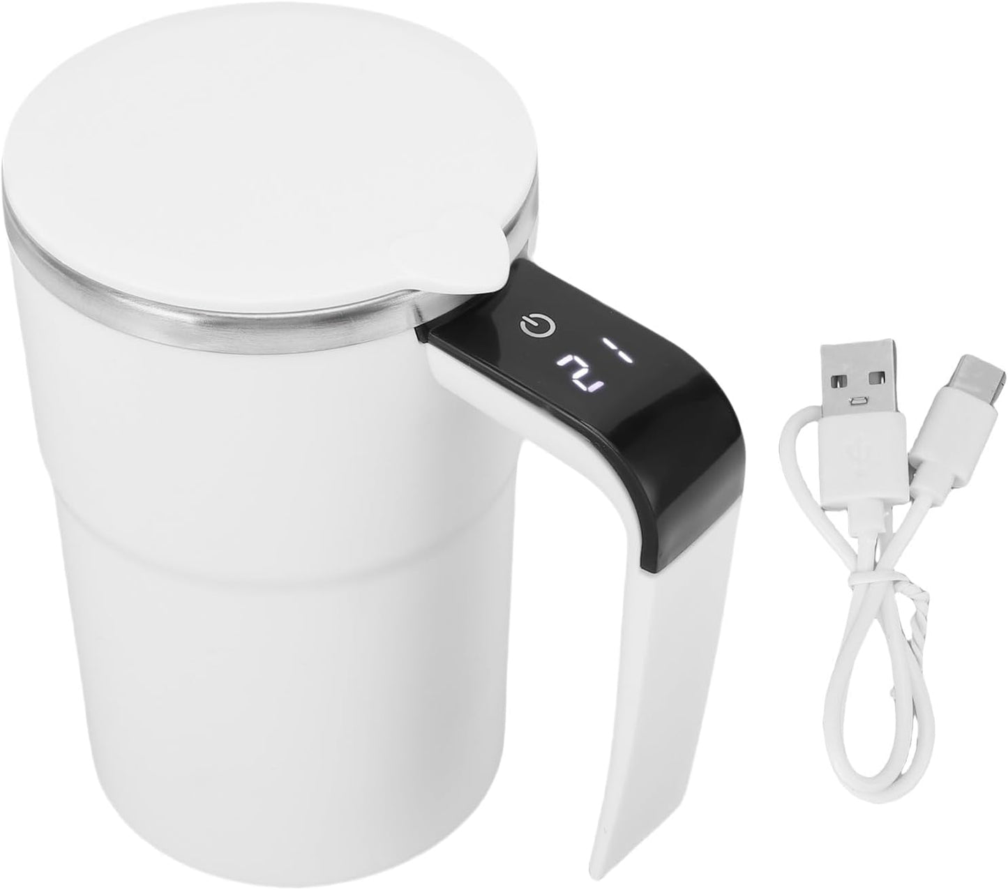 VortexBrew™ Self-Stirring Mug (USB Rechargeable, 12oz Stainless Steel)